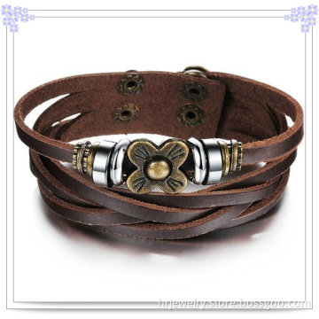 Charm Jewelry Leather Jewelry Leather Bracelet (HR6075)